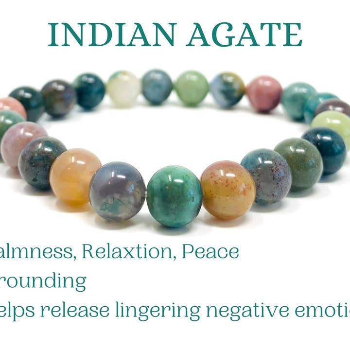 Soul Charms - Wholesale Beaded Bracelet - Indian Agate Beaded Crystal Bracelet9