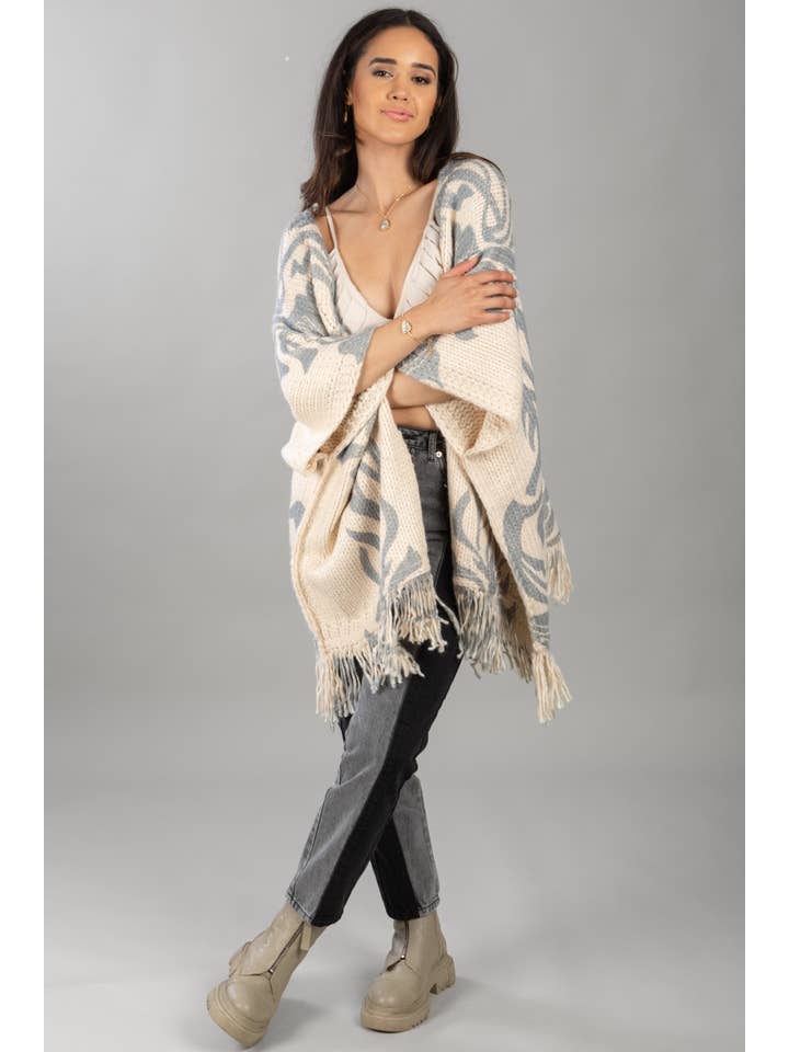 SAACHI - Wholesale Kimono - Women's - Knit Tassel Kimono