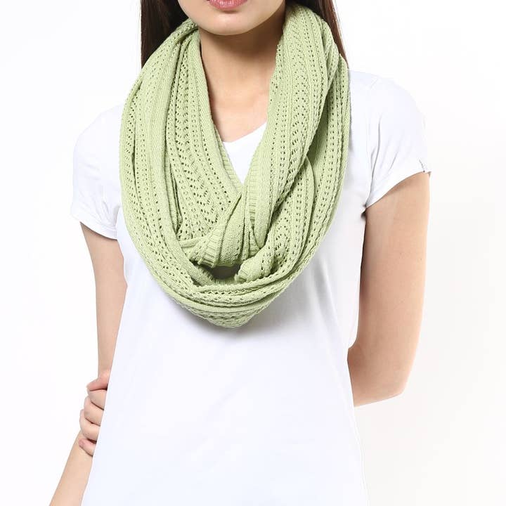 Darzzi – Cachecol - Mulher por atacado – Cachecol de malha de algodão Pointelle1