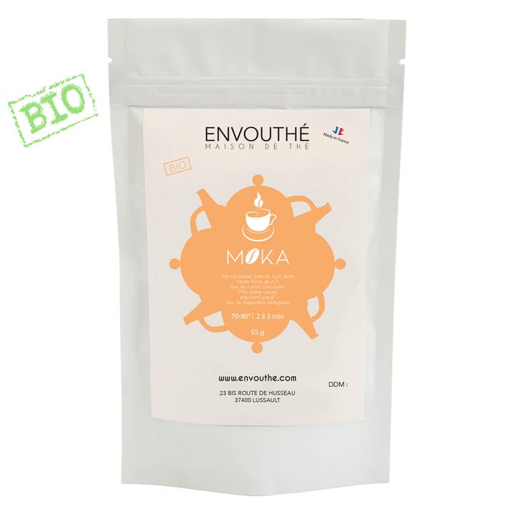 Té negro MOKA - cacao, palomitas y membrillo - BIO para venta al por mayor de Envouthe
