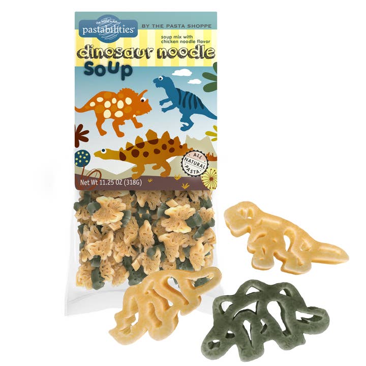 Dinosaur Noodle Soup for wholesale by Pastabilities
