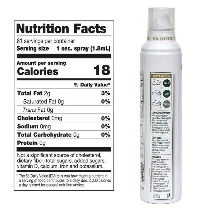 Fine Italian Food - Wholesale Olive Oil - Mantova White Truffle Extra Virgin Olive Oil Spray, 6 oz.