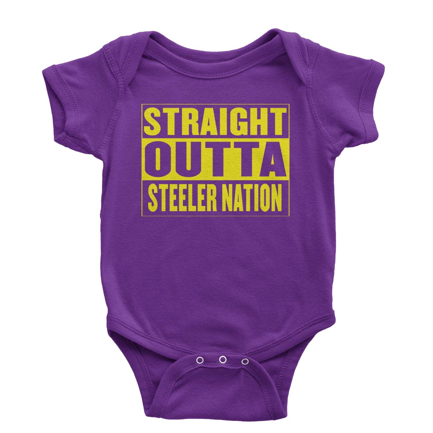 Expression Tees - Vente Body (sans pieds) – bébé - Body une pièce et t-shirt de football Straight Outta Steeler Nation pour bébé7
