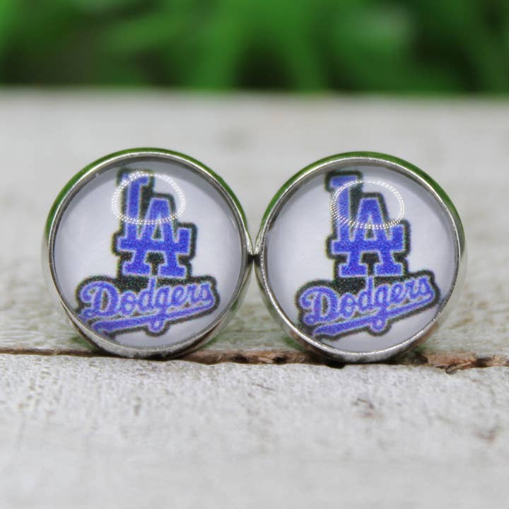 Hylidae Boutique - Wholesale Stud/Post Earrings - Baseball, LA Dodgers • Stud Earrings0