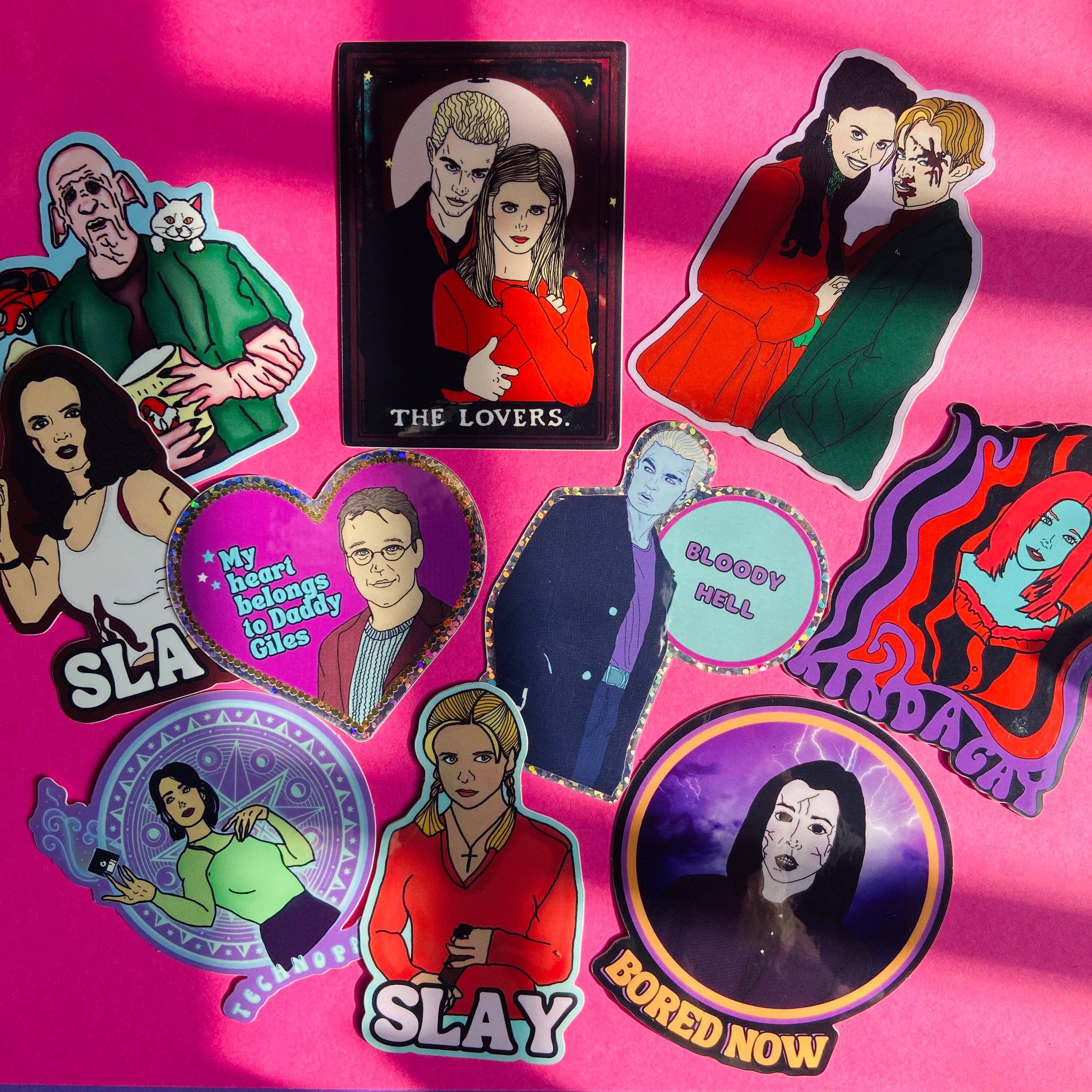 Haunted Fembot - Wholesale Sticker - Dark Willow "Bored Now" Water Bottle Sticker2