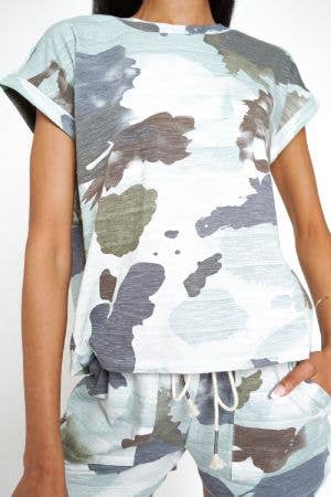 Mystree - Wholesale T-Shirt - Women's - 19132 Camo Print Top10