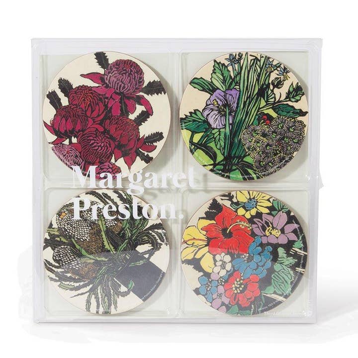 Corkboard Coaster Set x Margaret Preston for wholesale by Third Drawer Down