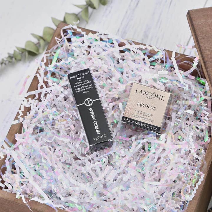 Posh Paper - Wholesale Craft supplies - Iridescent Diamond White Easter Grass Crinkle Cut Paper3