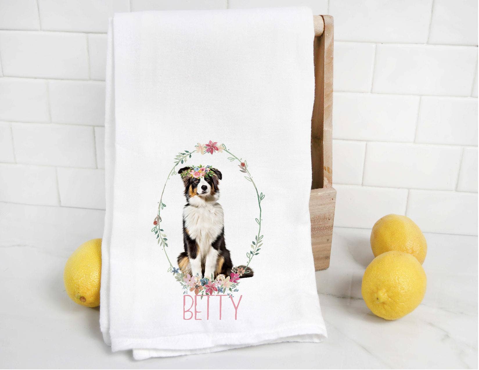 The Preppy Pineapple Home - Vendita all'ingrosso Strofinacci - Strofinaccio personalizzato Australian Shepherd 43