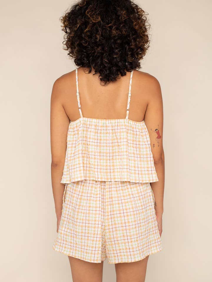 Ivory Yellow Lime Deadstock A-Line Blouse for wholesale on Faire2