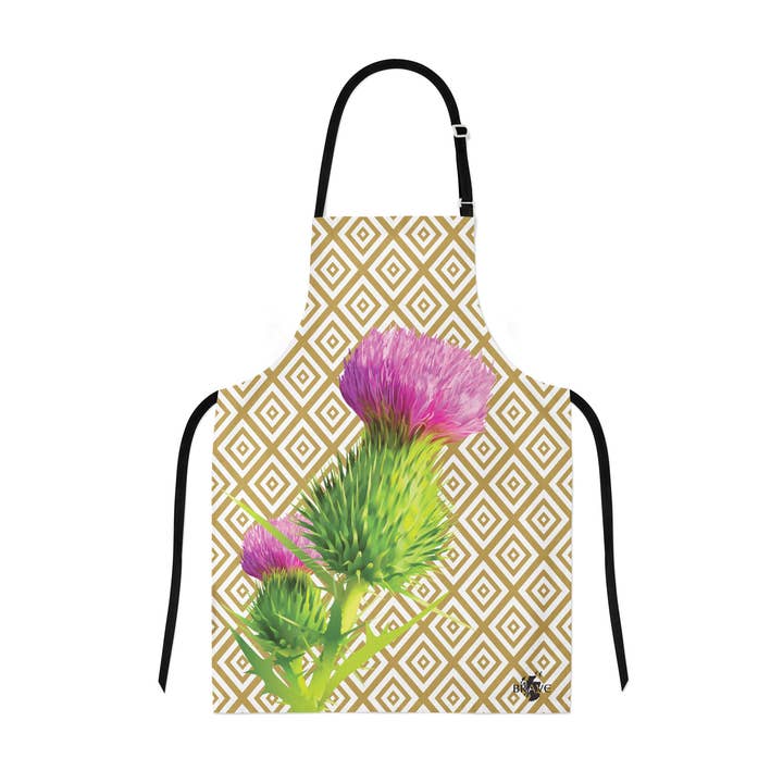Art Deco Thistle Apron for wholesale by Brave Scottish Gifts