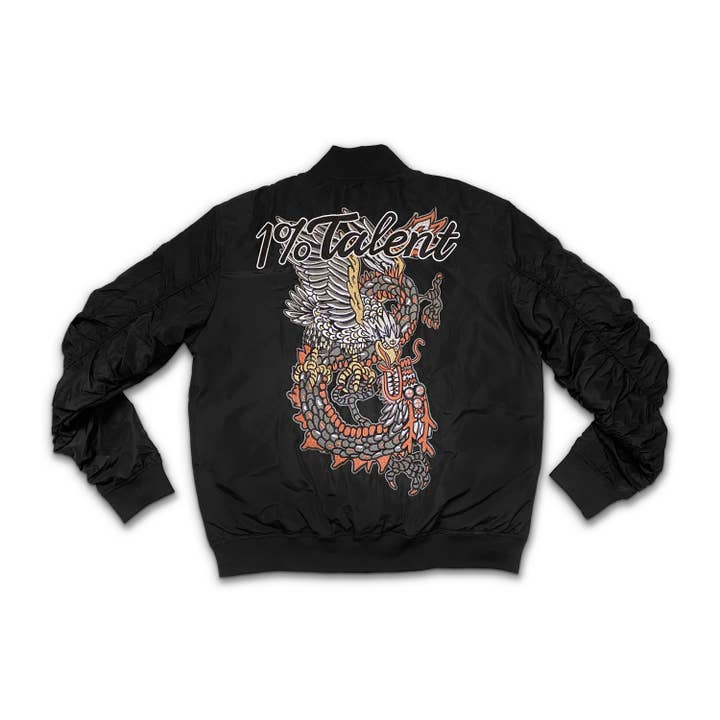 1%talent Dragon + Eagle Bomber Jacket for wholesale by 1% Talent