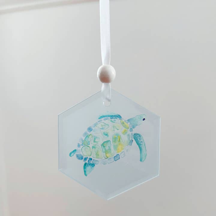 Vinduescharme - Håndmalet akvarel havskildpadde for engroshandel hos So Thoughtful Gifts