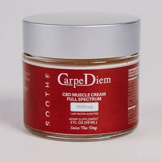 Soothe Muscle & Joint CBD Cream- 1500mg Full Spectrum in 2oz for wholesale by Carpe Diem CBD