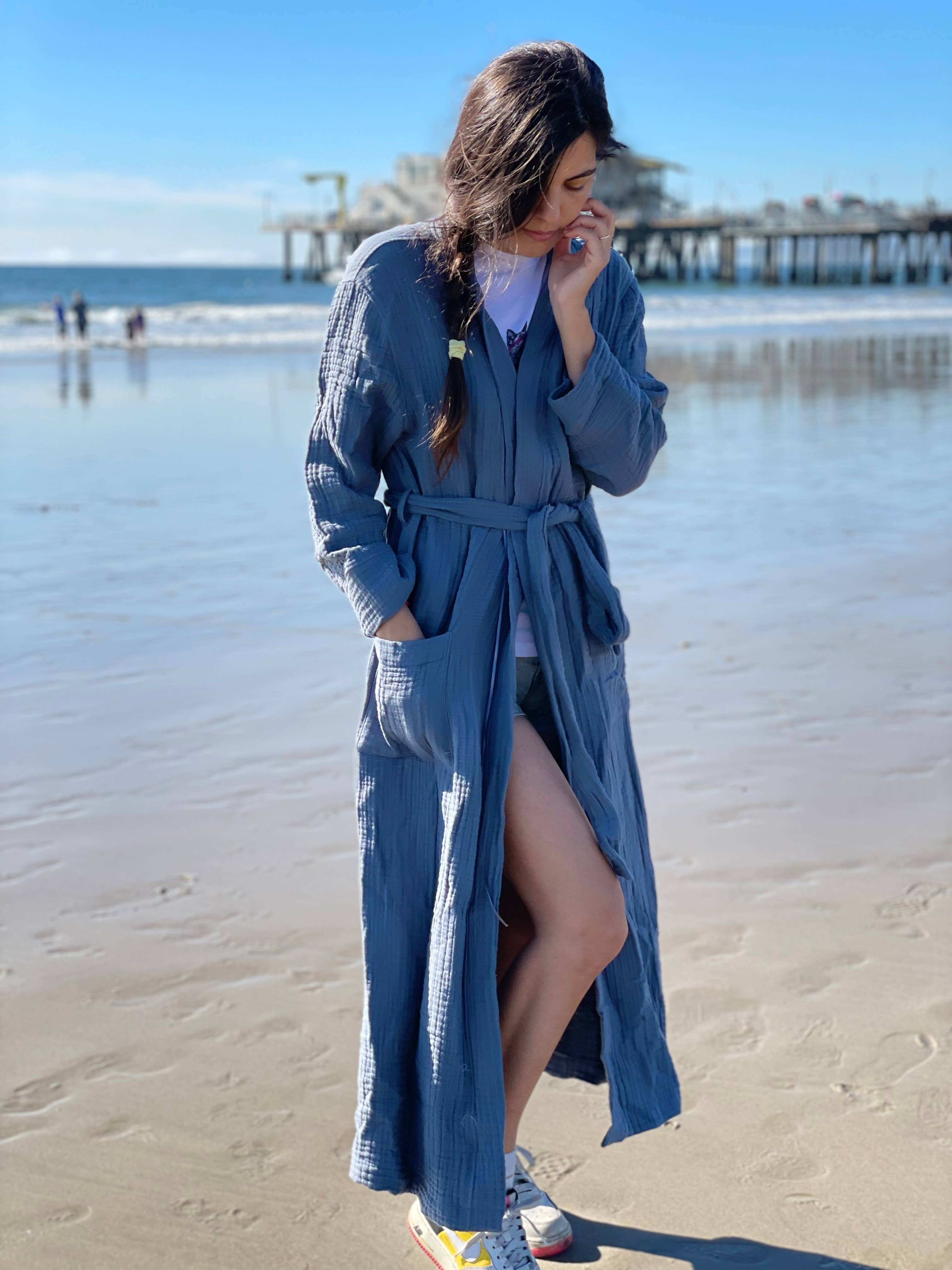 Room34 llc - Wholesale Robe - Women's - Crinkle ( muslin) Cotton Kimono/Bathrobe3