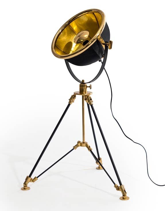 McGowan & Rutherford Ltd – wholesale Accent/desk lamp – Black and Brass Large Tripod Table Lamp