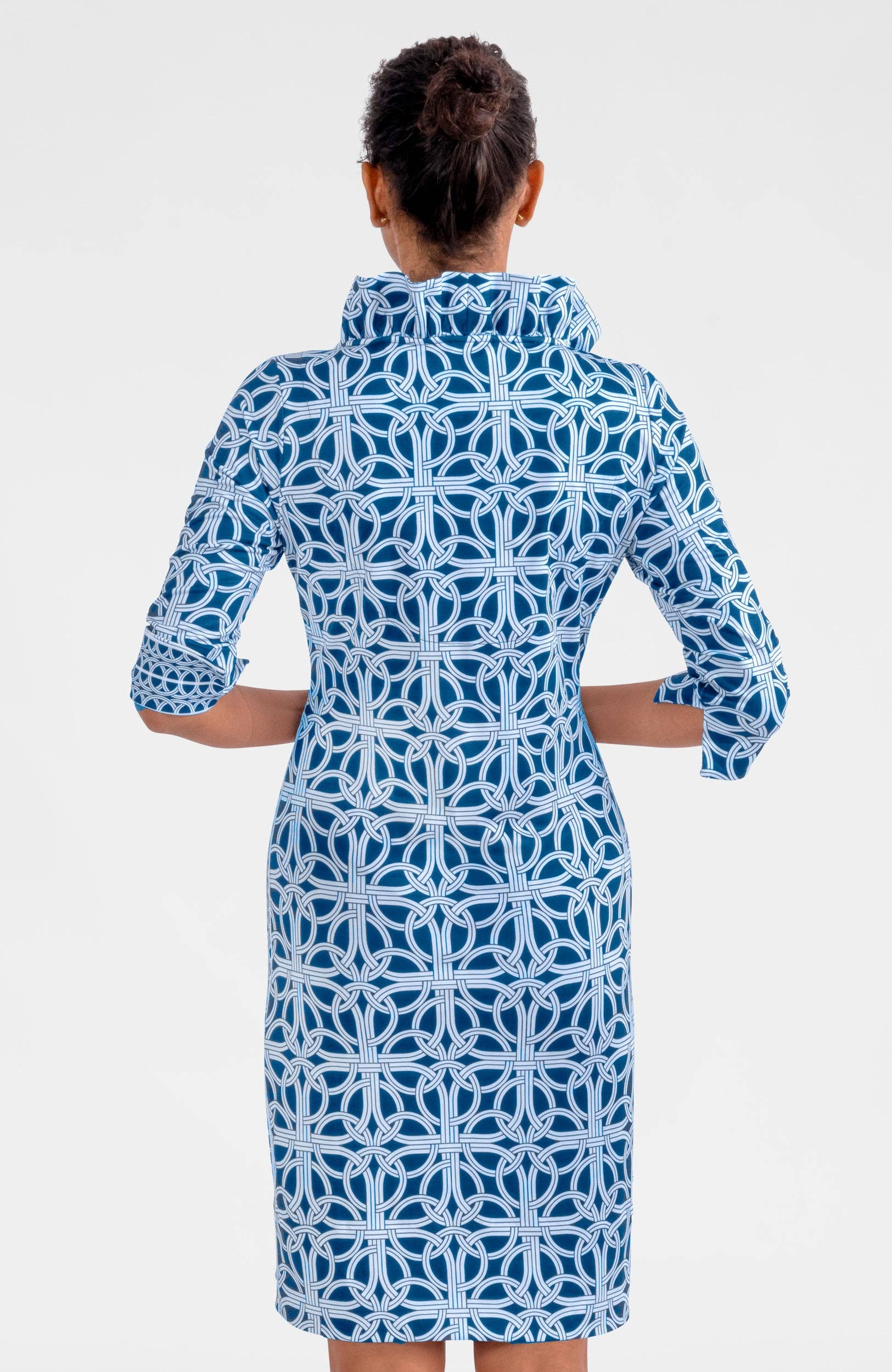 Gretchen Scott LLC - Wholesale Dress - Women's - Jersey Ruffneck Dress - Ring Toss8