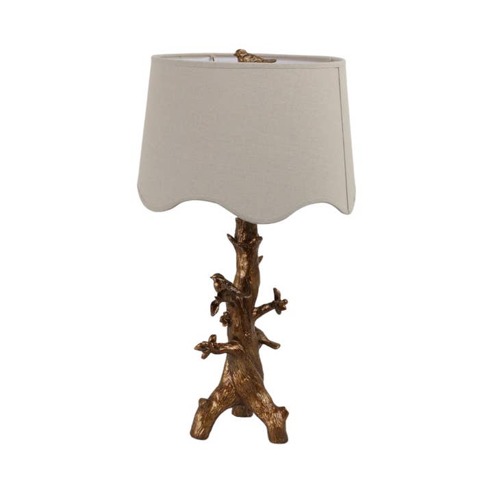 Sagebrook Home - Wholesale Accent/Desk Lamp - Table Lamp - Gold Resin Perched Birds on Branch, 28 in.5