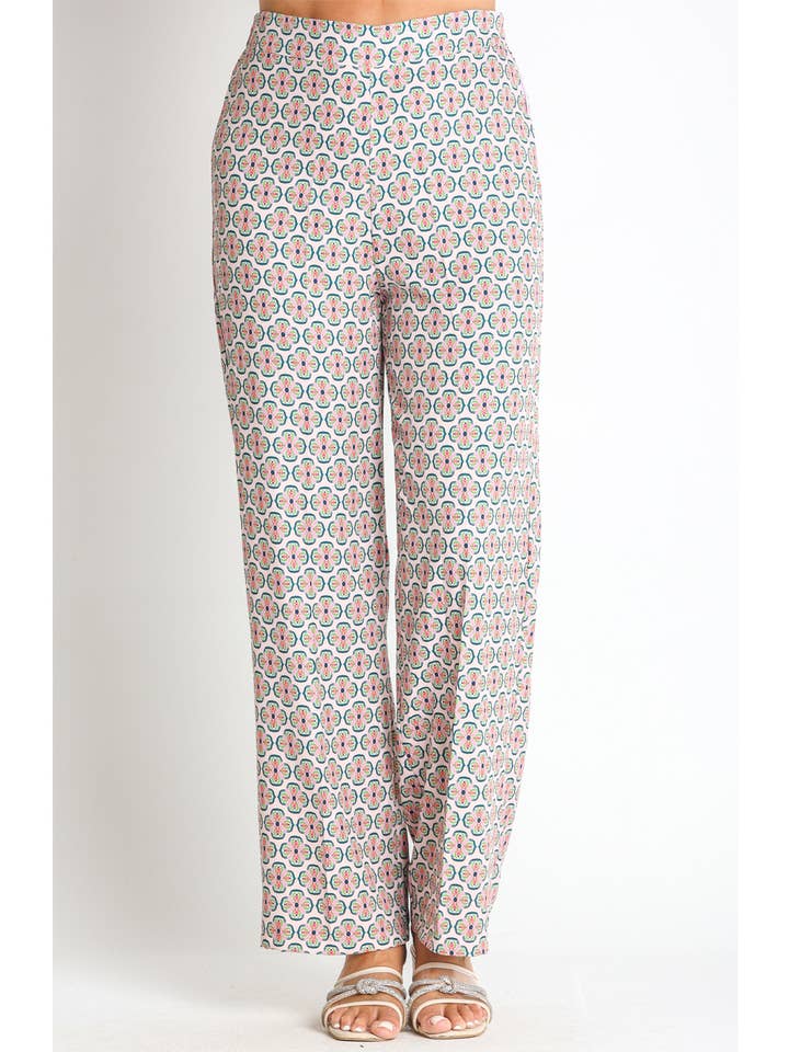 368052L CALÇAS ESTAMPADAS LARGAS por atacado de LOURDES CASTILLO