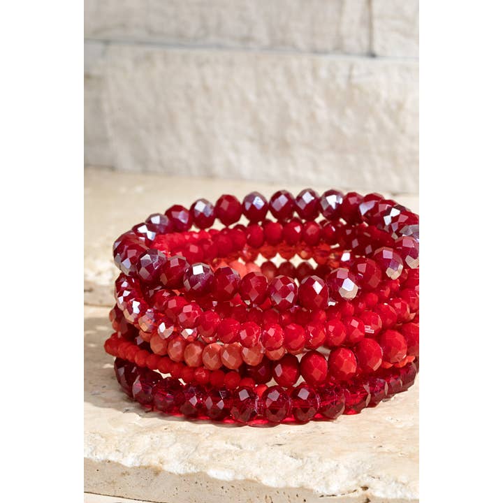 Urbanista - Wholesale Beaded Bracelet - Glass Bead 9 Set Bracelet