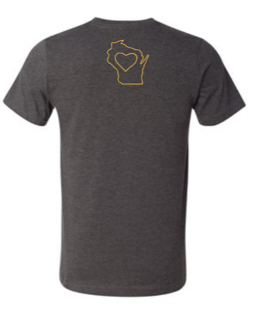 Flags Over Wisconsin – Großhandel T-Shirt mit Siebdruck – Unisex – Wisconsin Cheese T-Shirt 1