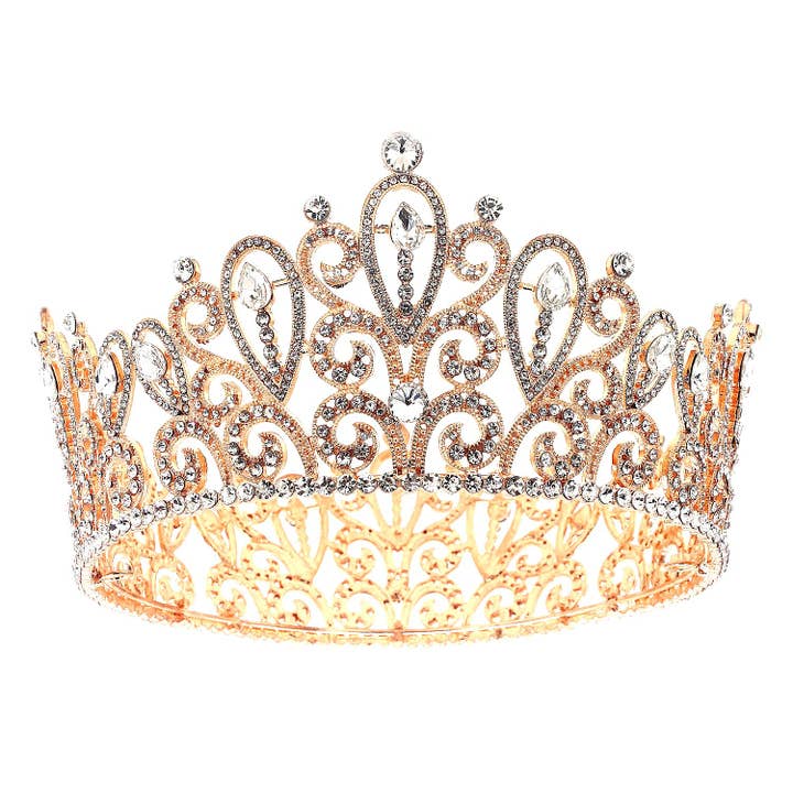 Diacly - Wholesale Tiara - Women's - Paisley Inspired Rhinestone Crown