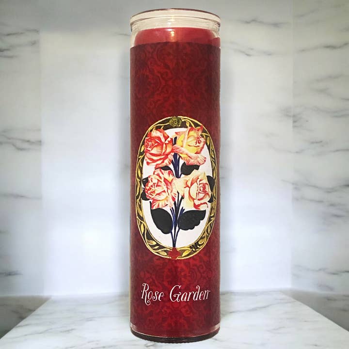 Rose Garden Ritual Altar Candle for wholesale by Snakes for Hair