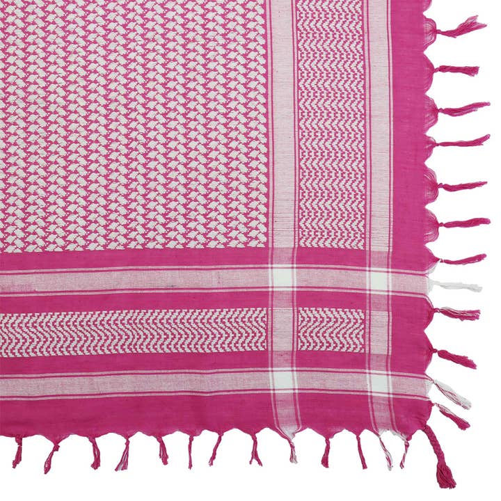 Tribal Trade GmbH - Wholesale Scarf - Unisex - Palituch pink white Kufiya PLO scarf3