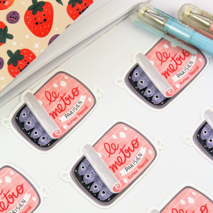 My Sweet Paper Card - Wholesale Sticker - Le Métro - Can of Sardines - Funny French stickers1