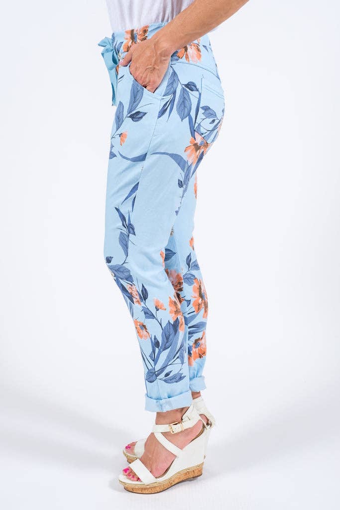 TINA Stephens Italy/Tees By Tina – Großhandel Hose – Damen – Roseann Hose mit Blumendruck (PL710F)11