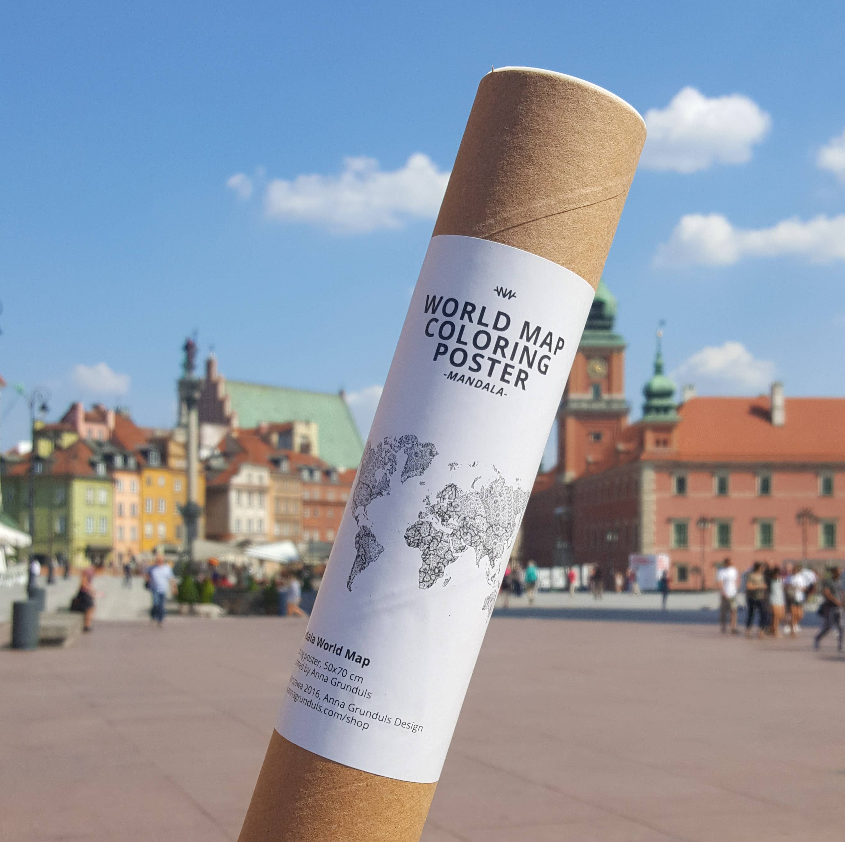 Anna Grunduls Design - Wholesale Poster - Mandala World Map Coloring Poster5