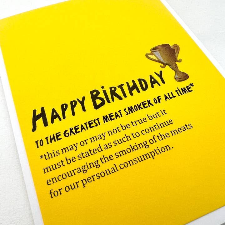 Muddy Mouth Cards - Wholesale Birthday Card - Birthday Best Meat Smoker card