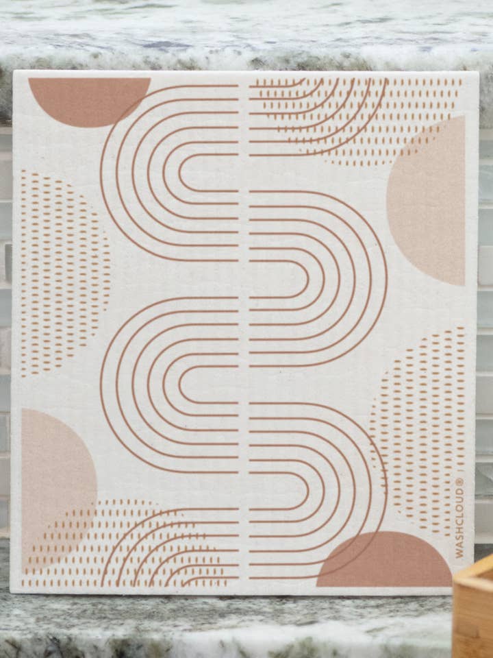 WASHCLOUD® MODERN TRACKS™ Svensk Opvaskeklud - No Tox Life for engroshandel hos No Tox Life