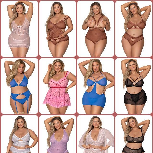 PLSPAK10 - 'Plus Size' Lingerie Package - Ships in 1 Day! and other Purchase wholesale plus size intimate apparel. Free returns & net 60 terms on Faire trending on Faire.