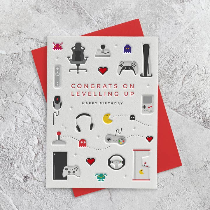 Tarjeta de Cumpleaños de Videojuego para venta al por mayor de Heyyy Ltd