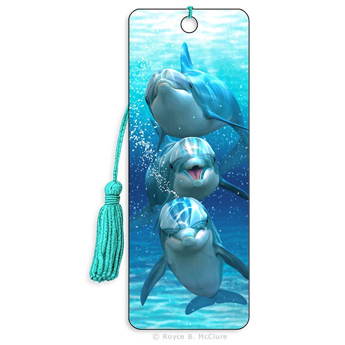 Artgame Ltd. - Wholesale Bookmark - 3D Royce bookmark - Dolphin Trio