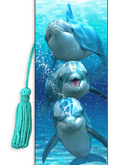 3D Royce bookmark - Dolphin Trio for wholesale by Artgame Ltd.