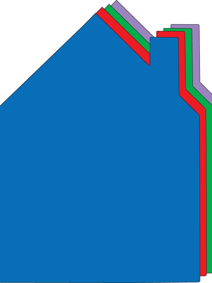 House Assorted Color Super Cut-Outs- 8” x 10” for wholesale by Creative Shapes Etc.