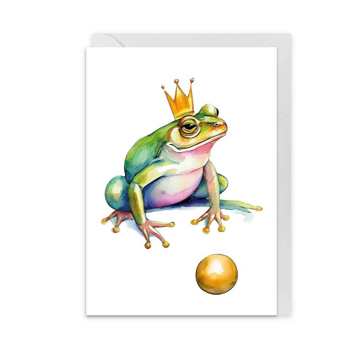 Foldet kort "Frøprinsen" DIN A6 for engroshandel hos Langelütje