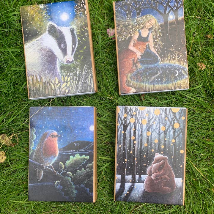 Paquete de tarjetas de felicitación que contiene 8 tarjetas para venta al por mayor de Hannah Willow Art