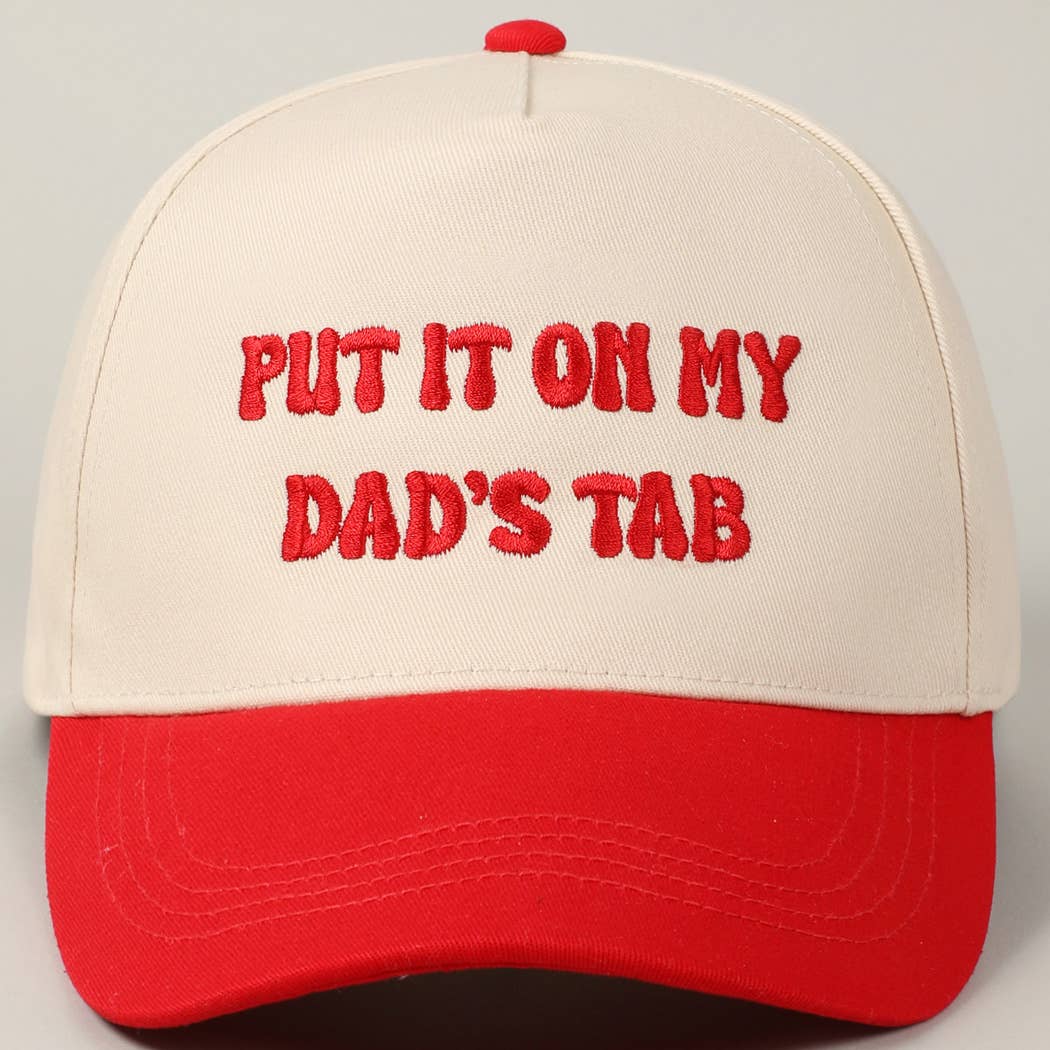 Fashion City - Wholesale Baseball Cap - Unisex - Put It On My Dad's Tab Embroidery Two-Tone Hat53