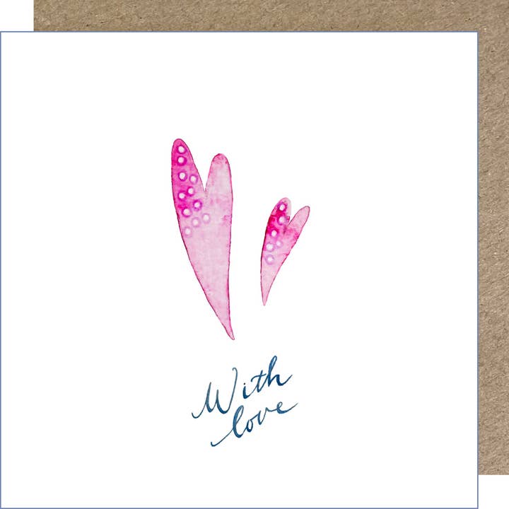 K45 Två hjärtan, Med Kärlek Hälsningskort för wholesale av Kate Downey Art