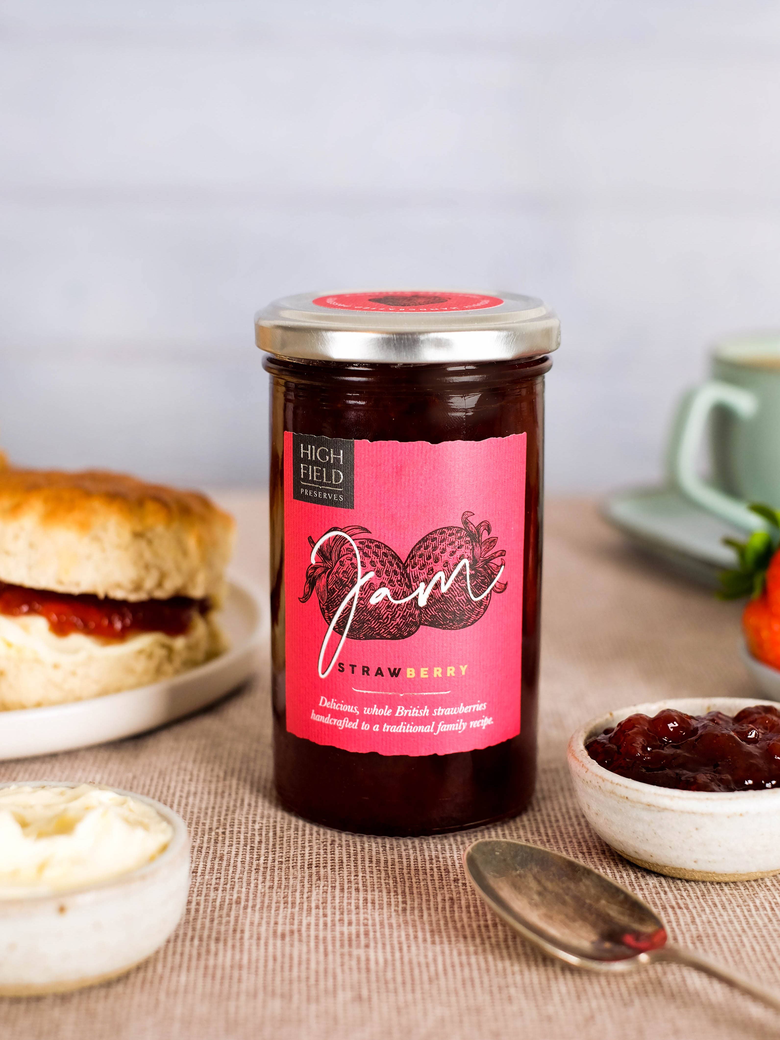 Highfield Preserves – Großhandel Marmelade/Gelee – Erdbeermarmelade 320 g6