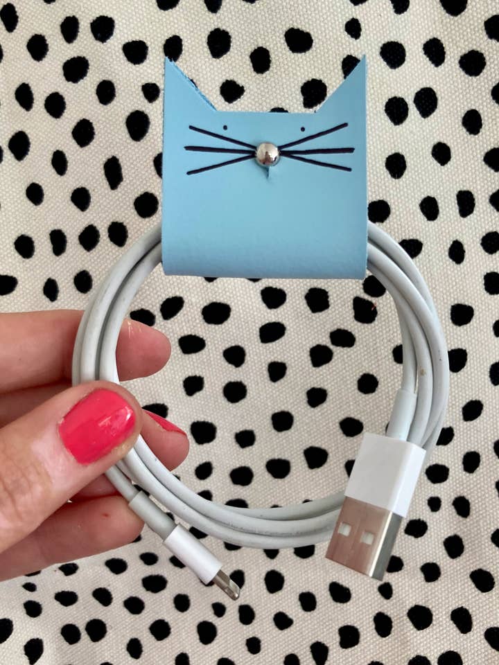 Leather Cat Cord Tidy | Handmade for wholesale by Moco Handmade