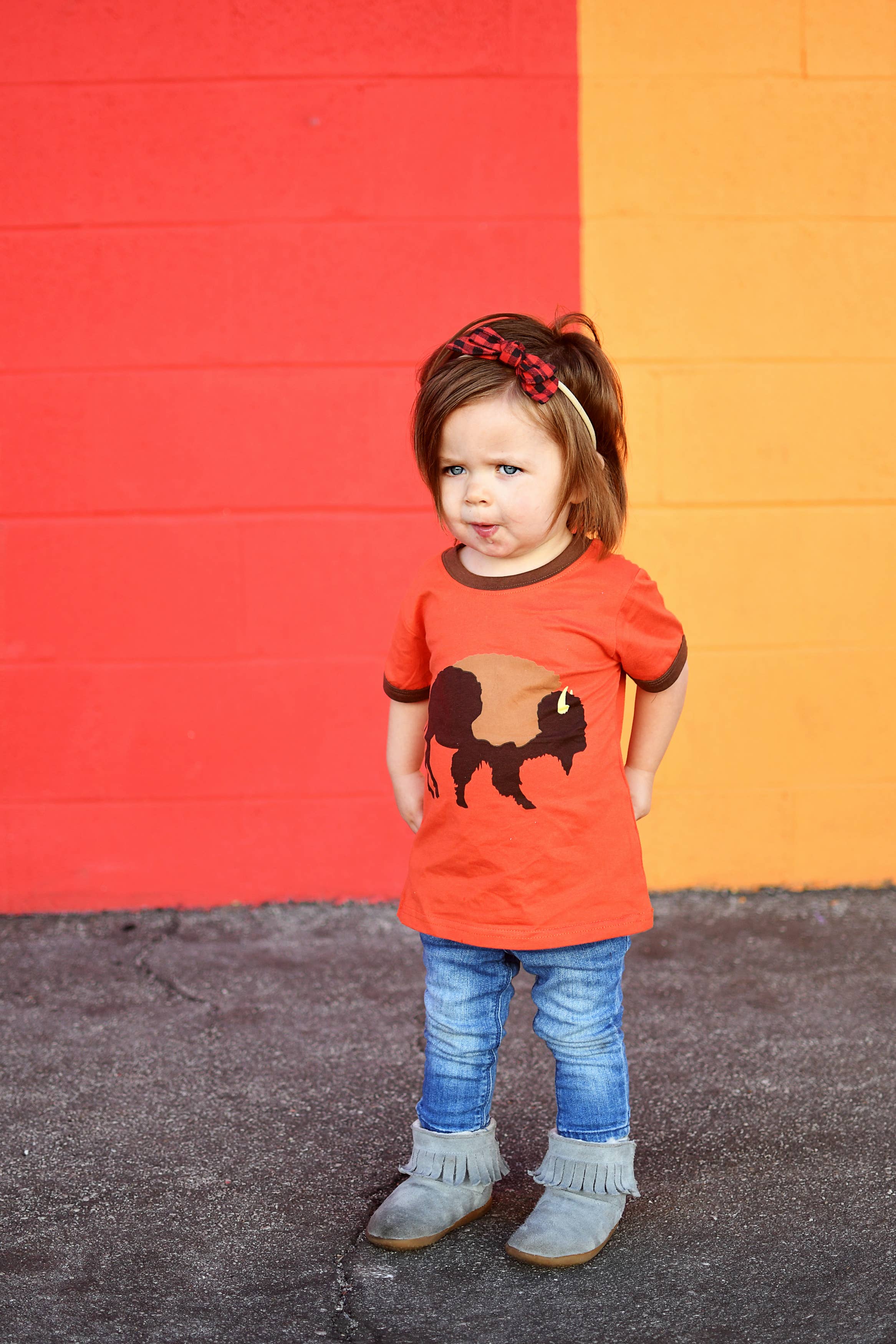 Doodle Pants – Engroshandel T-shirt - Børn – Buffalo Shirt - Western Toddler og Børnetøj4