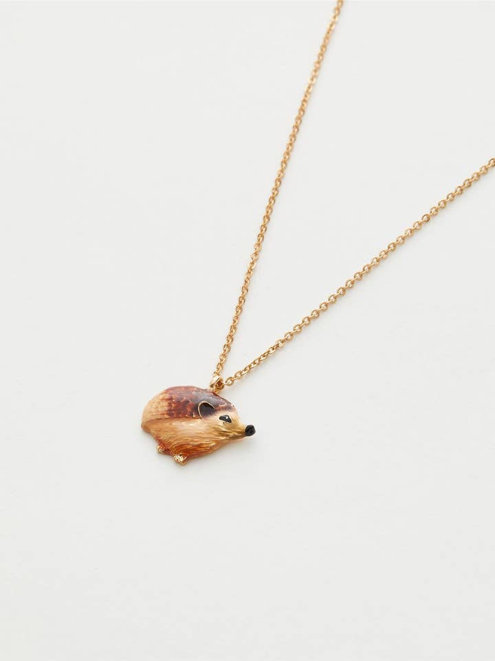 Enamel Hedgehog Short Necklace - UK Only for wholesale by Fable England