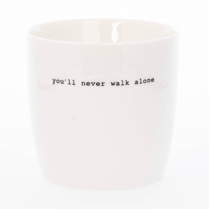 Sögne Mug White "you`ll never walk alone" for wholesale by Sögne Home