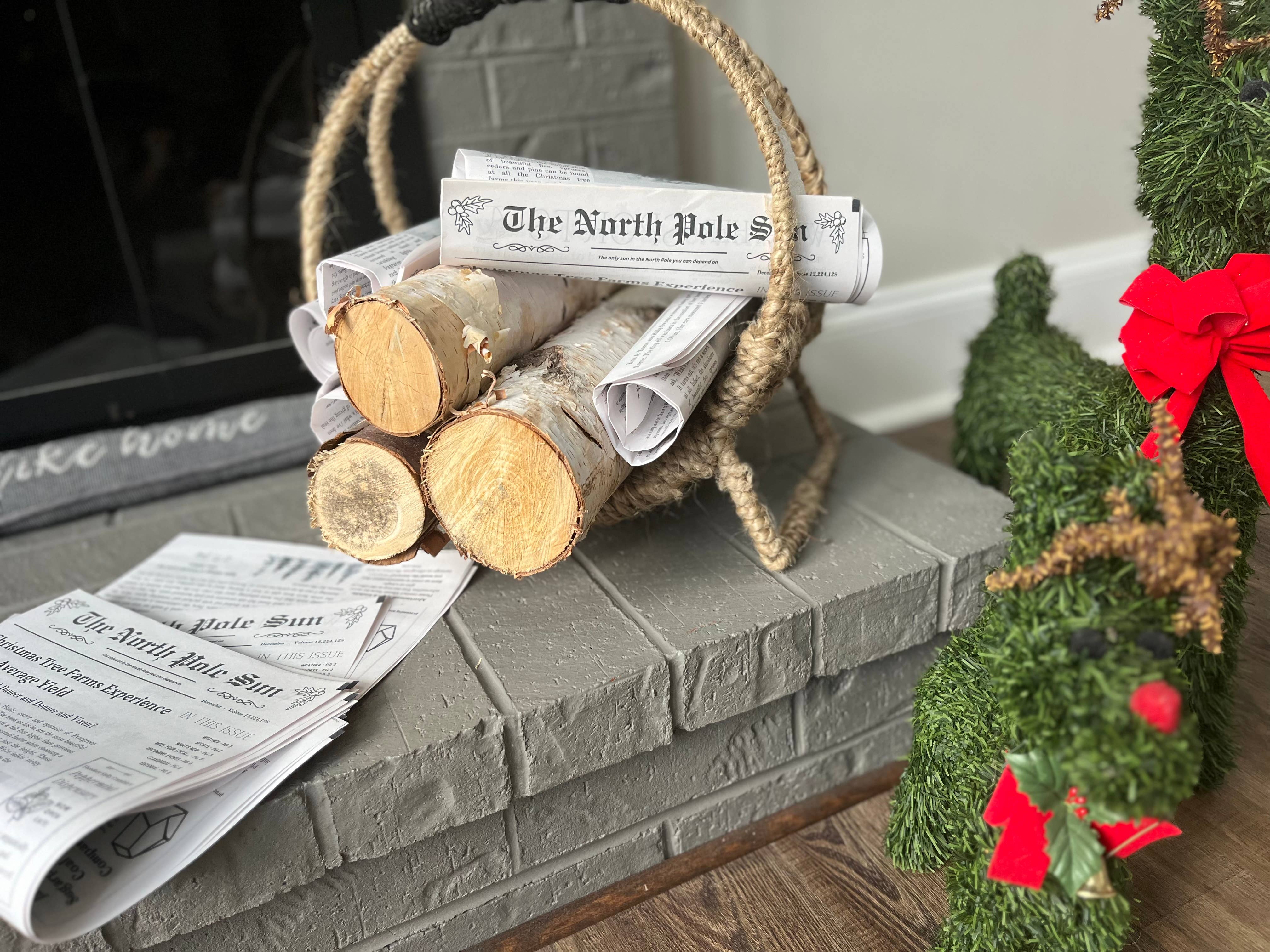 The North Pole Sun – wholesale Flat wrap – Holiday Newspaper from The North Pole RECYCLED plastic free2