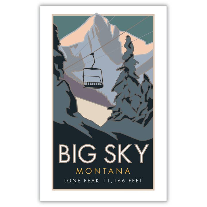 Big Sky, Montana - Poster per la vendita all'ingrosso da parte di Travel Posters by M&W Design Co.