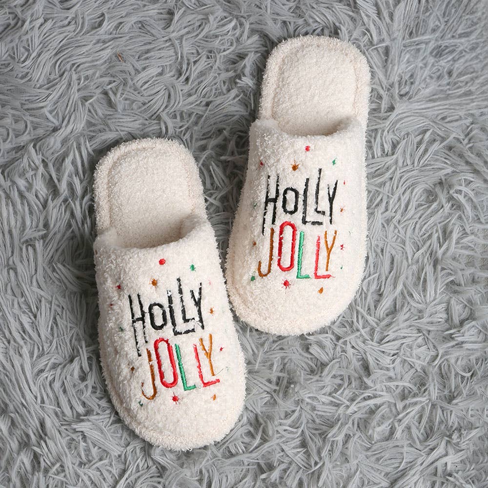 Sensibling Corp. - Wholesale Slippers - Women's - HOLLY JOLLY Holiday Soft Home Indoor Floor Slippers1